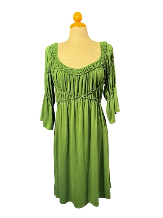 Max Edition Dresses & Skirts - Max Edition Olive Green Ruched Midi Dress